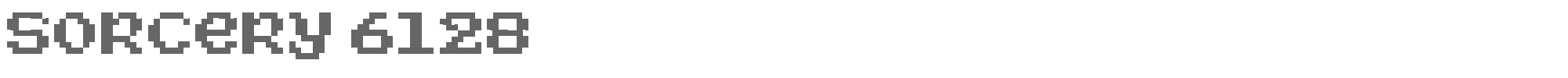 Sample characters Sorcery 6128 Font